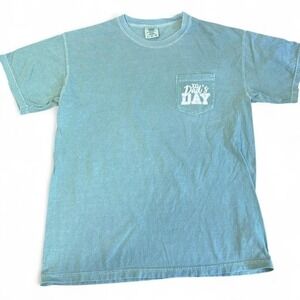 Chi Omega Green and white sorority dad's day pocket tee